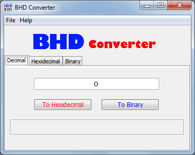 BHD Converter Main Screen